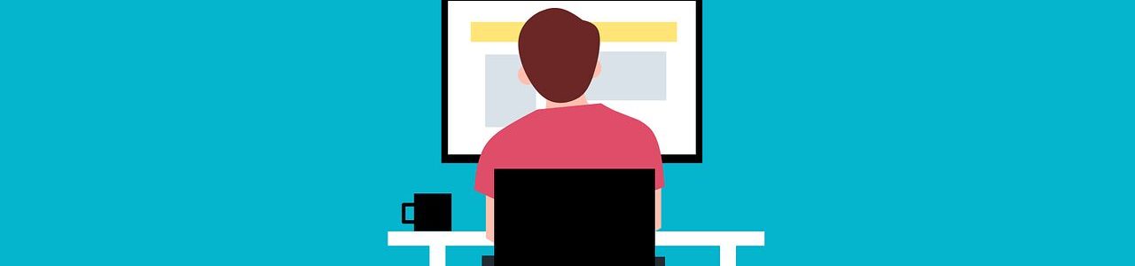 man, employee, computer